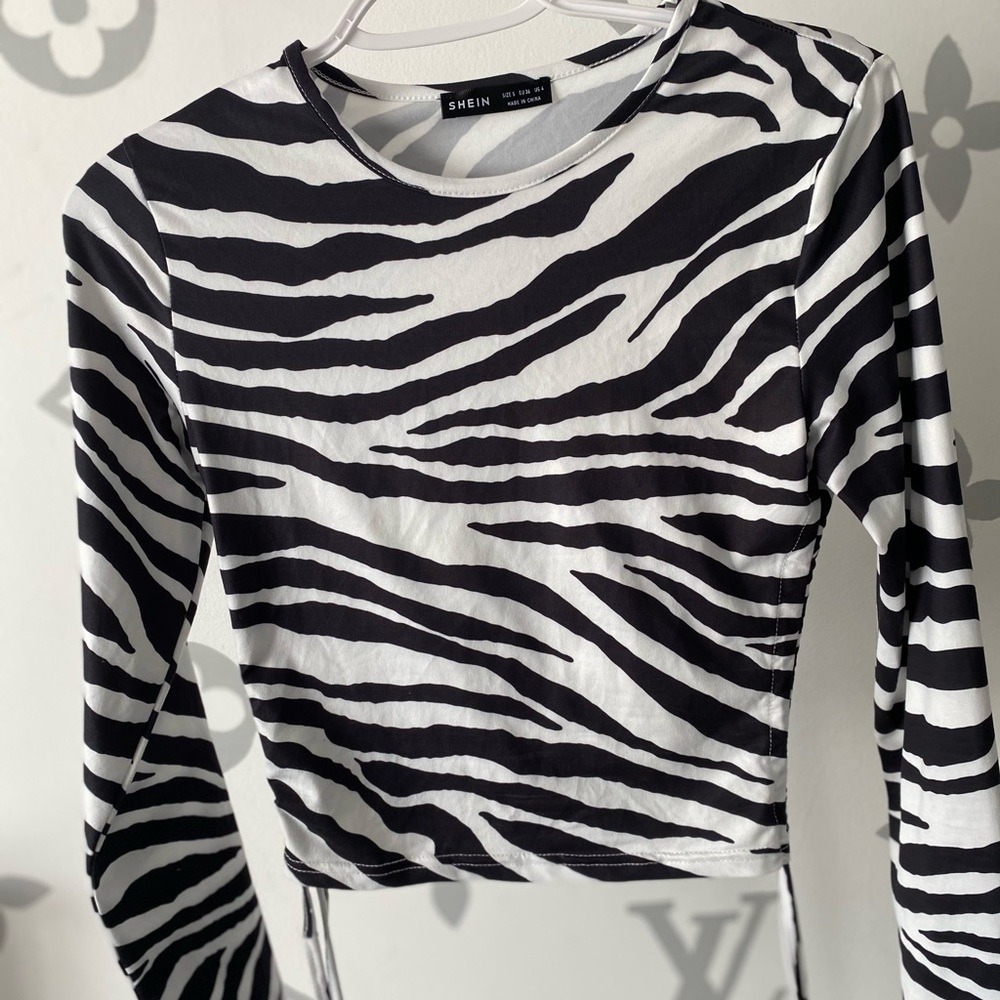 SHEIN zebra stripped shirt
